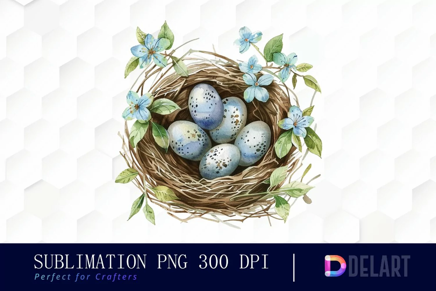 Spring Bird Nest Sublimation PNG Clipart product image 1