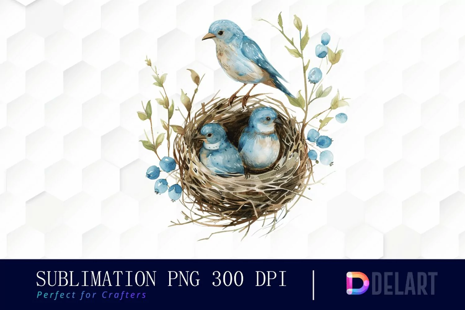 Spring Bird Nest Sublimation PNG Clipart product image 1
