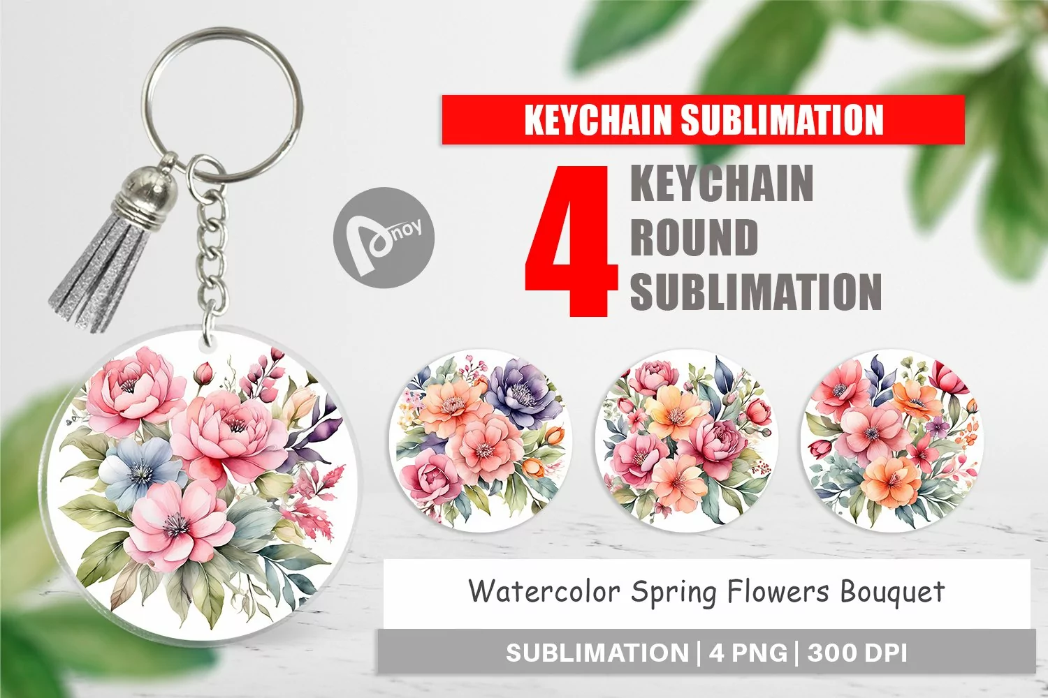 Keychain Spring Flowers Bouquet product image 1