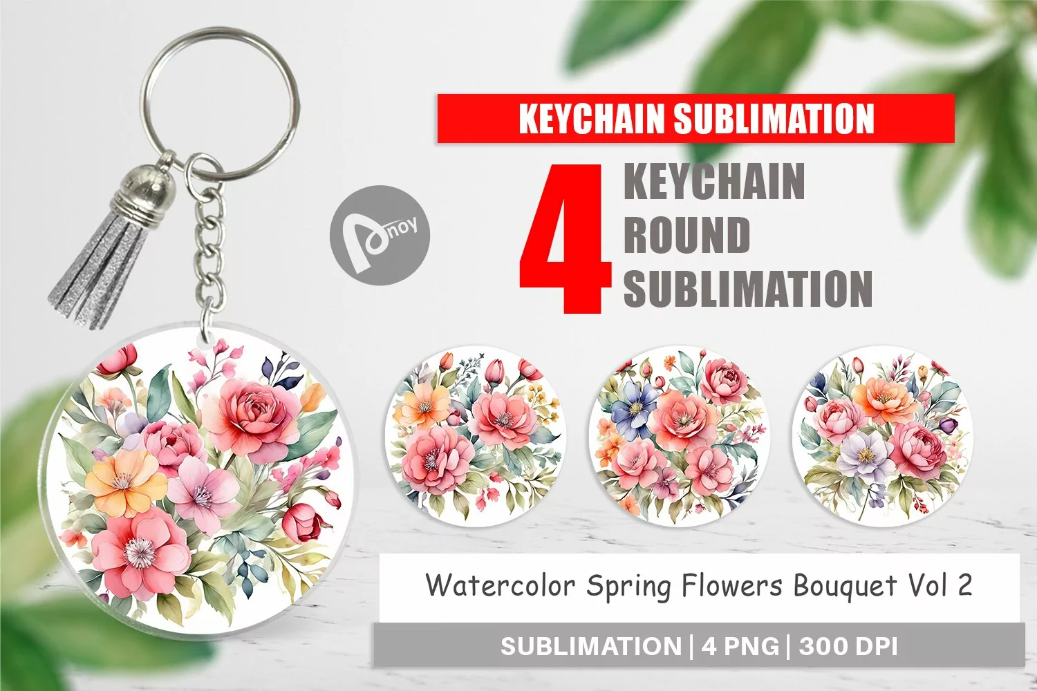 Keychain Spring Flowers Bouquet product image 1
