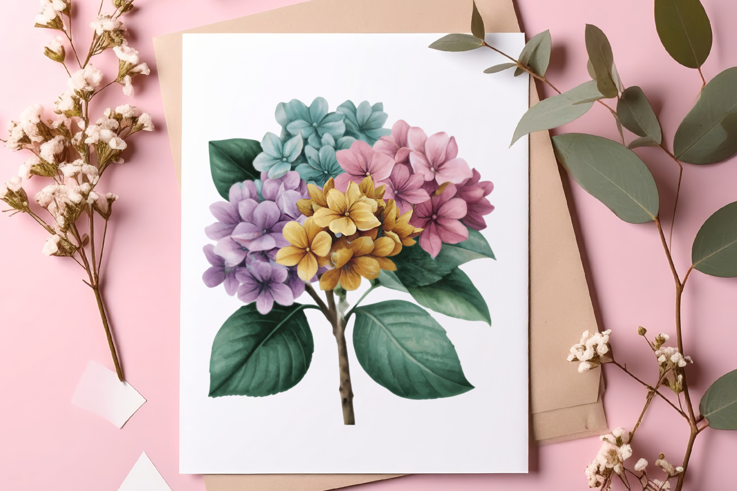 Watercolor spring flowers clipart - spring flowers Png product image 1