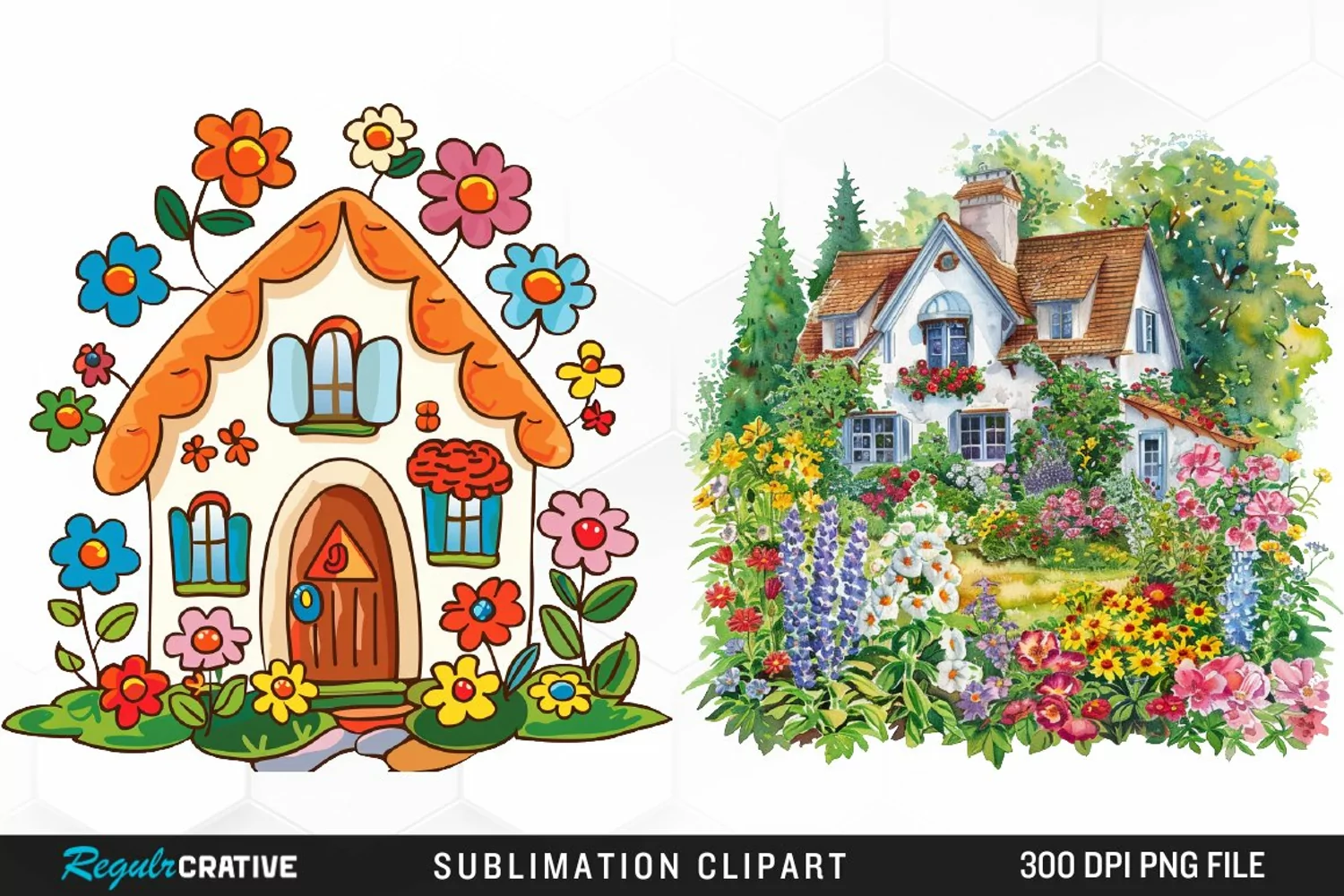 Watercolor Spring Garden Collection Clipart product image 1