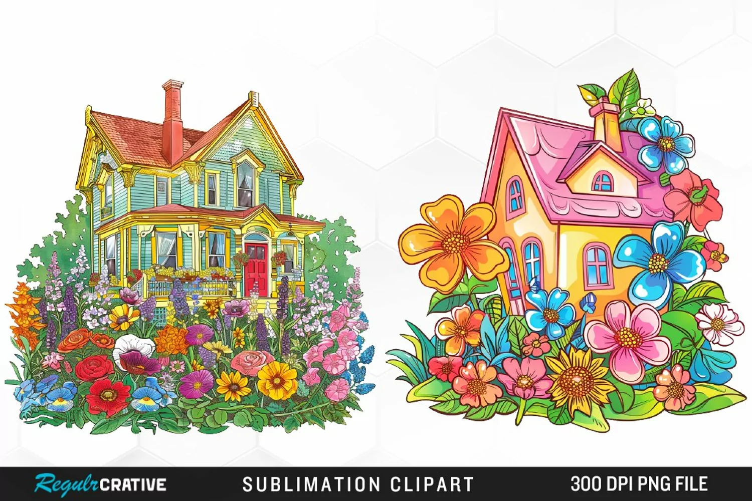 Watercolor Spring Garden Collection Clipart product image 1