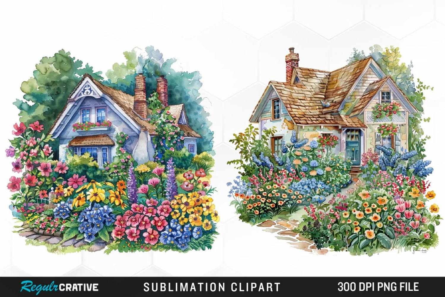 Watercolor Spring Garden Collection Clipart product image 1