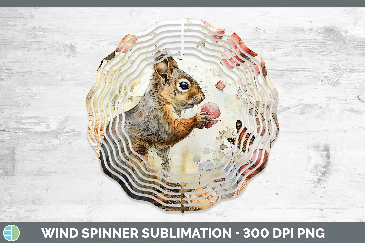 GorgeousWatercolor Wind Spinner design.