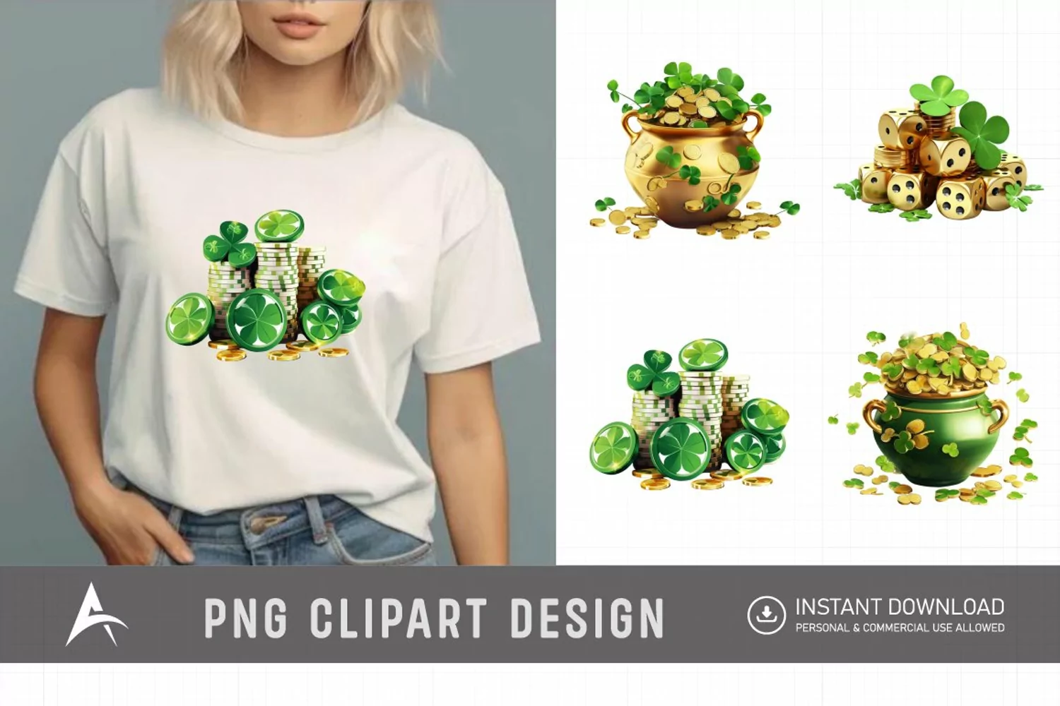 Watercolor St.Patricks Day Clipart product image 1