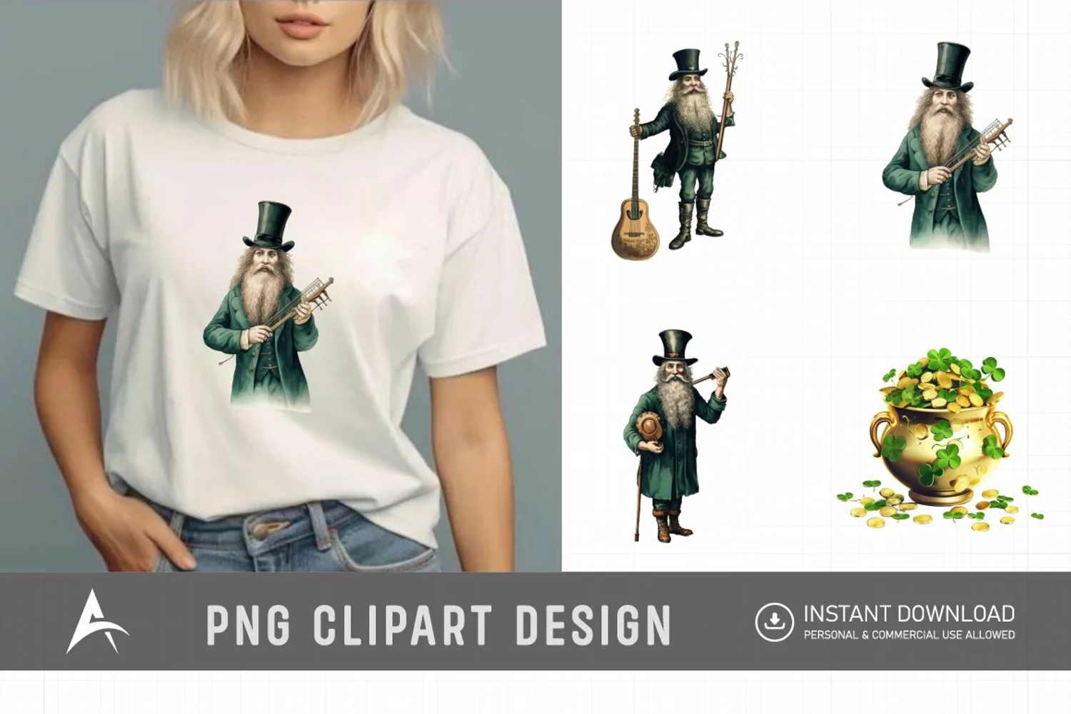 Watercolor St.Patricks Day Clipart product image 1