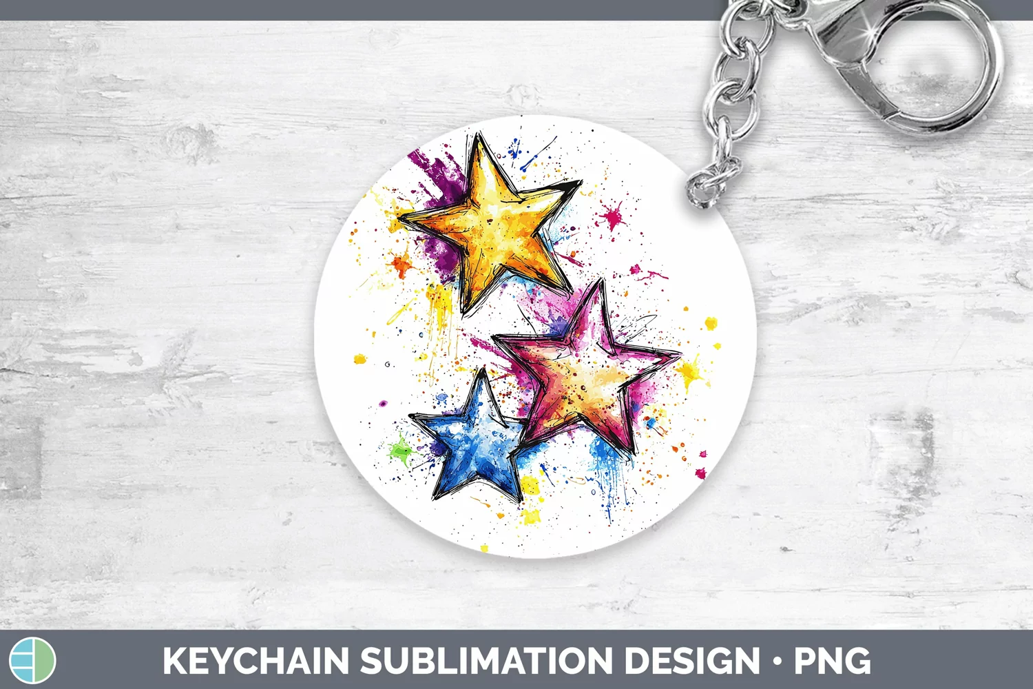 GorgeousWatercolor Keychain design.