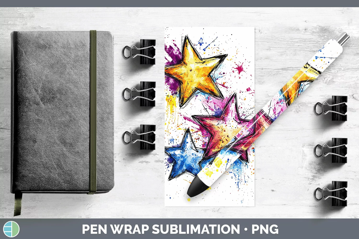 GorgeousWatercolor Pen Wrap design.