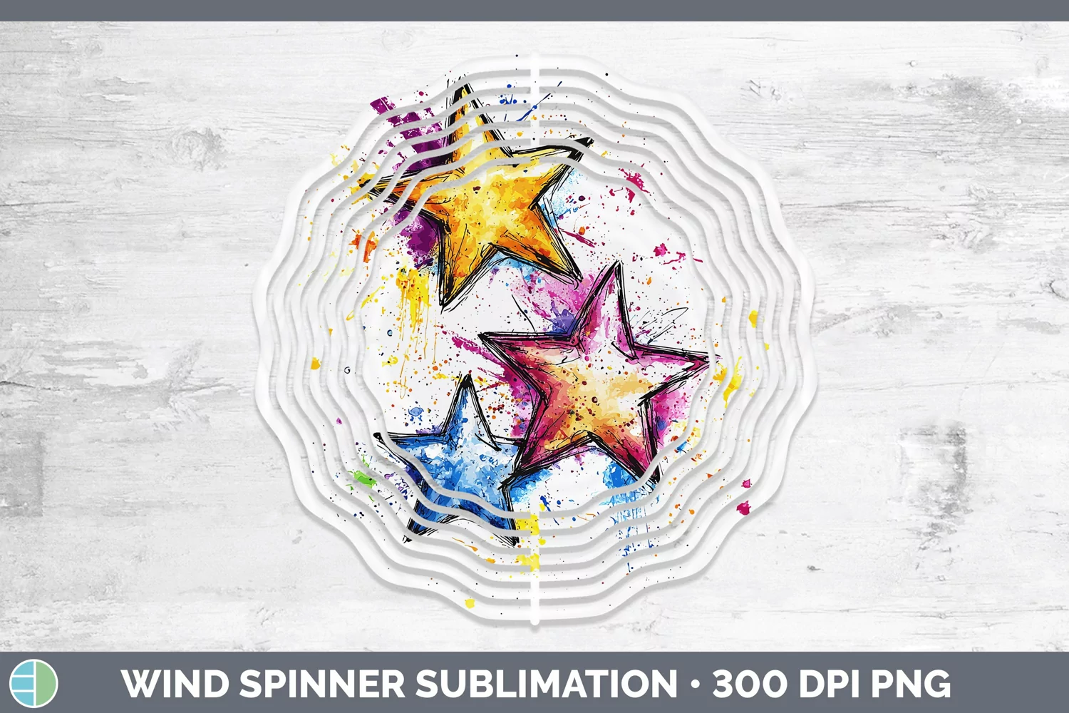 GorgeousWatercolor Wind Spinner design.