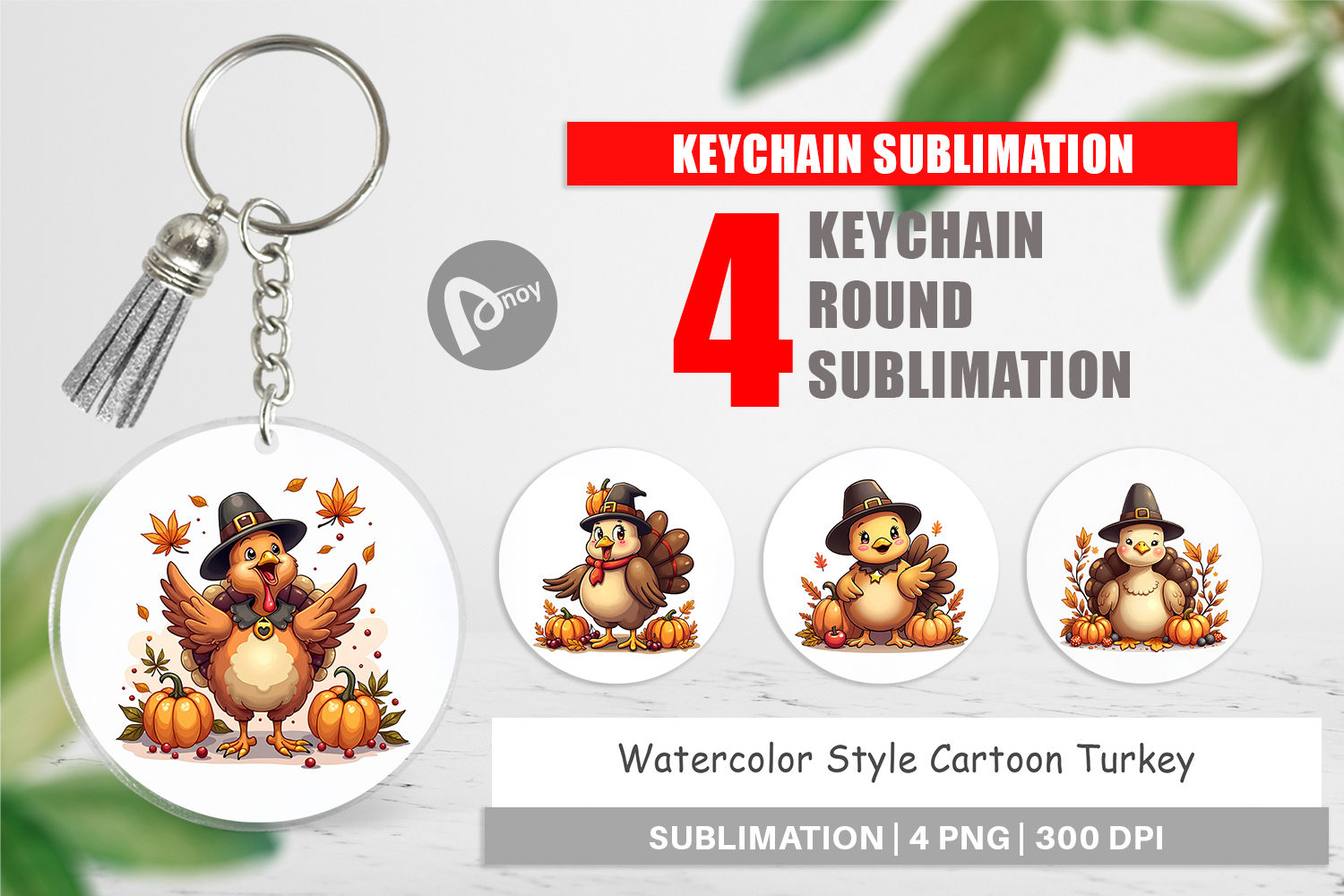 Cartoon Turkey Keychain product image 1