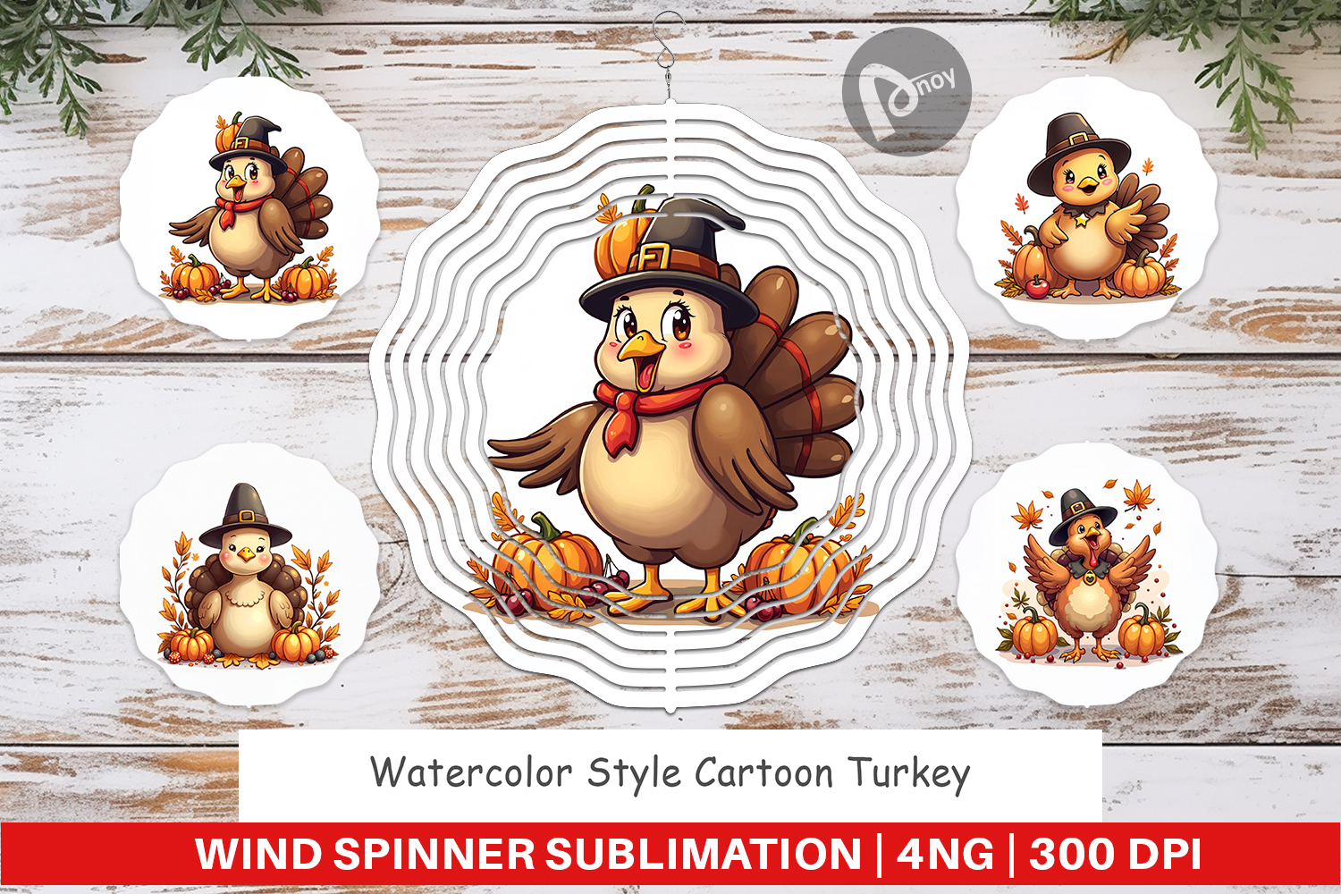 Cartoon Turkey Wind Spinner product image 1