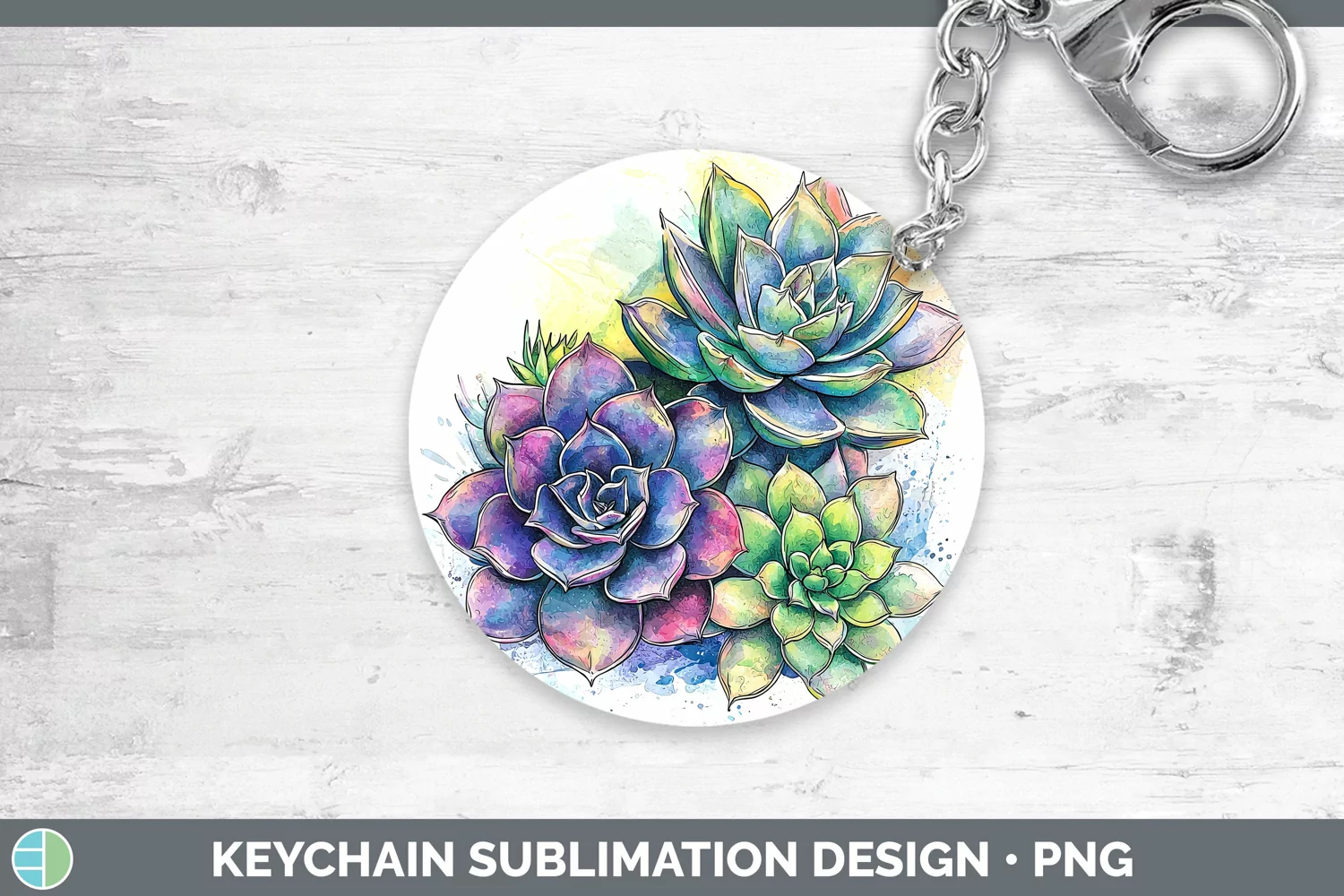 GorgeousWatercolor Keychain design.