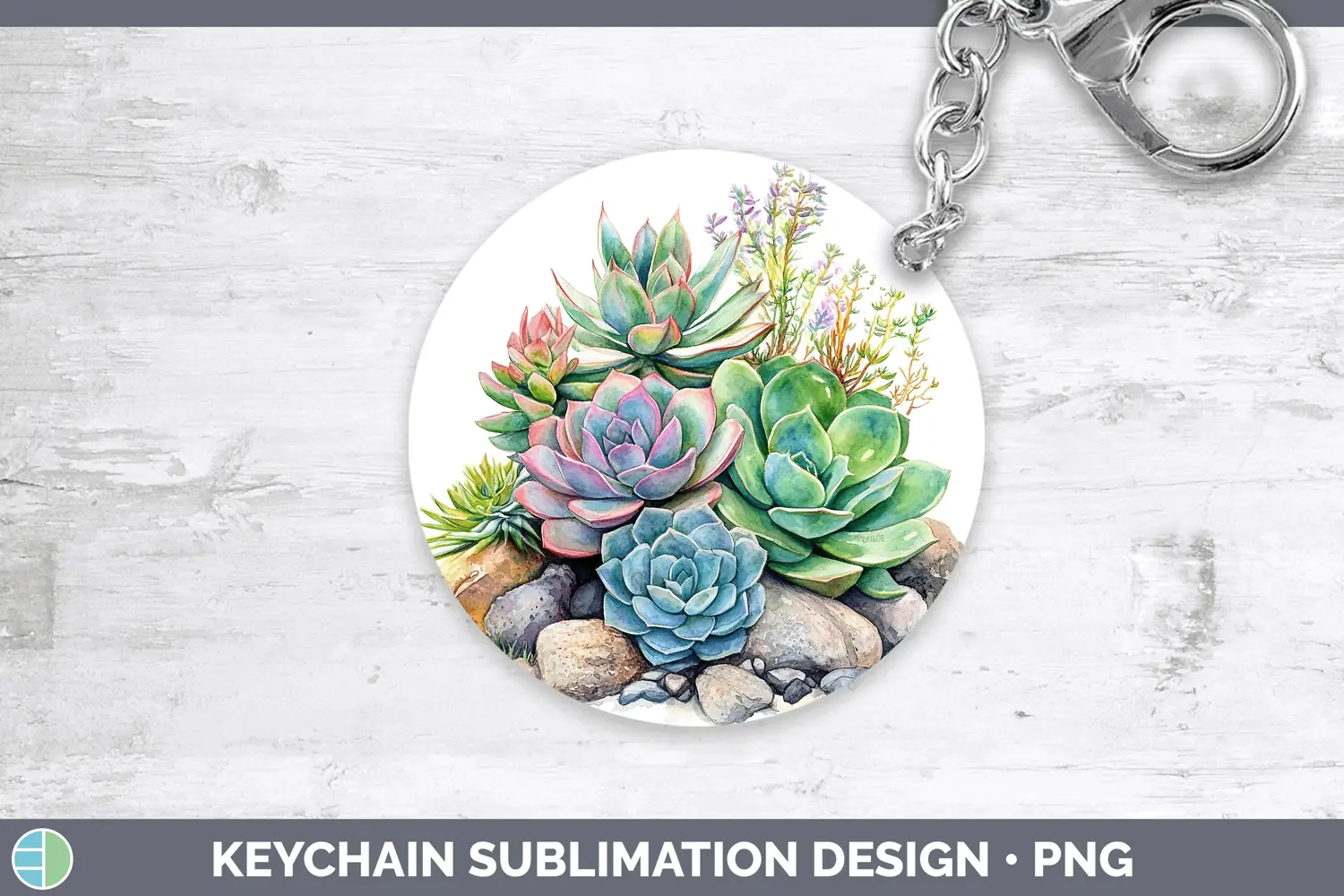 GorgeousWatercolor Keychain design.