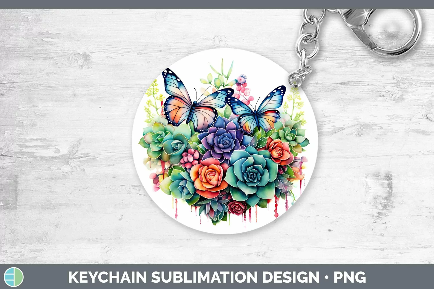 GorgeousWatercolor Keychain design.