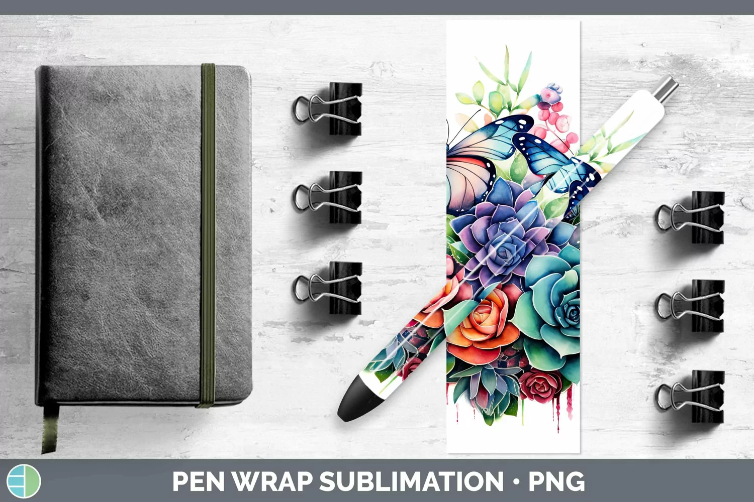 GorgeousWatercolor Pen Wrap design.