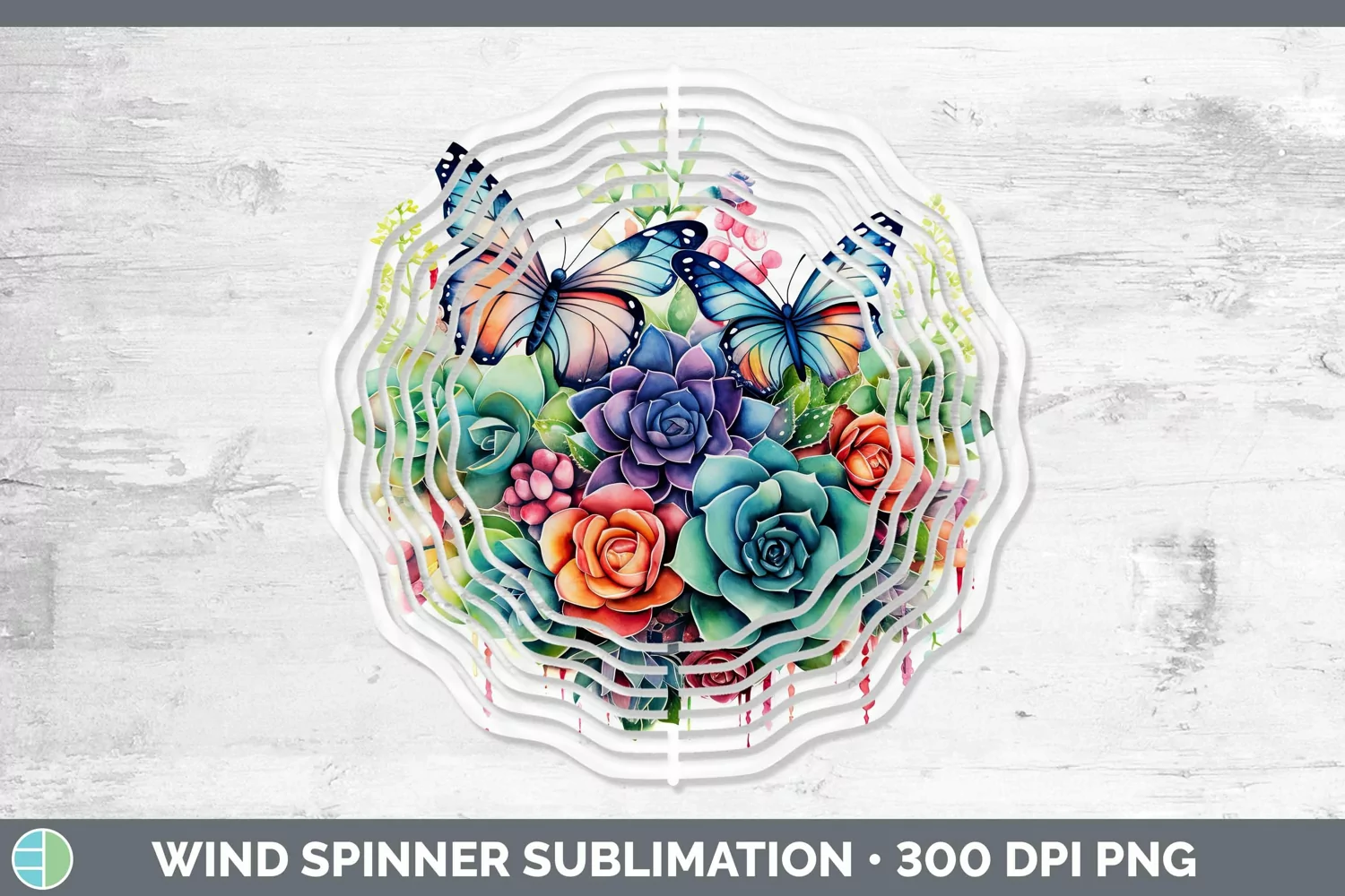 GorgeousWatercolor Wind Spinner design.