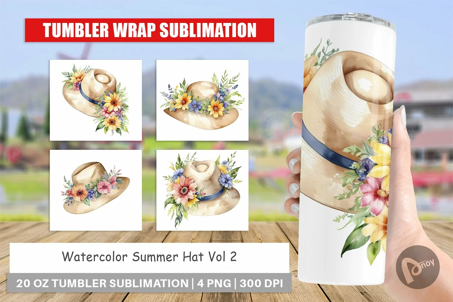 Tumbler Sublimation Hat Summer product image 1