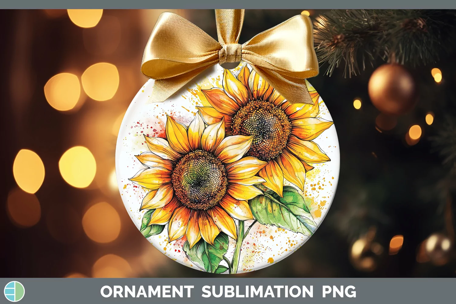 GorgeousWatercolor Ornament design.