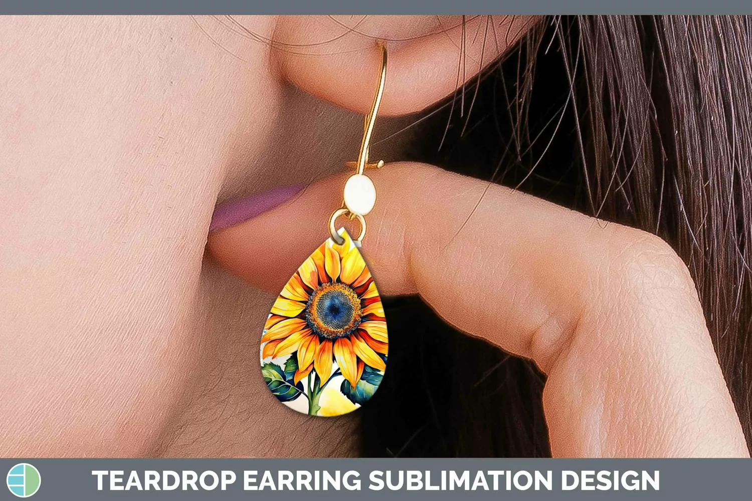 GorgeousWatercolor Teardrop Earrings design.