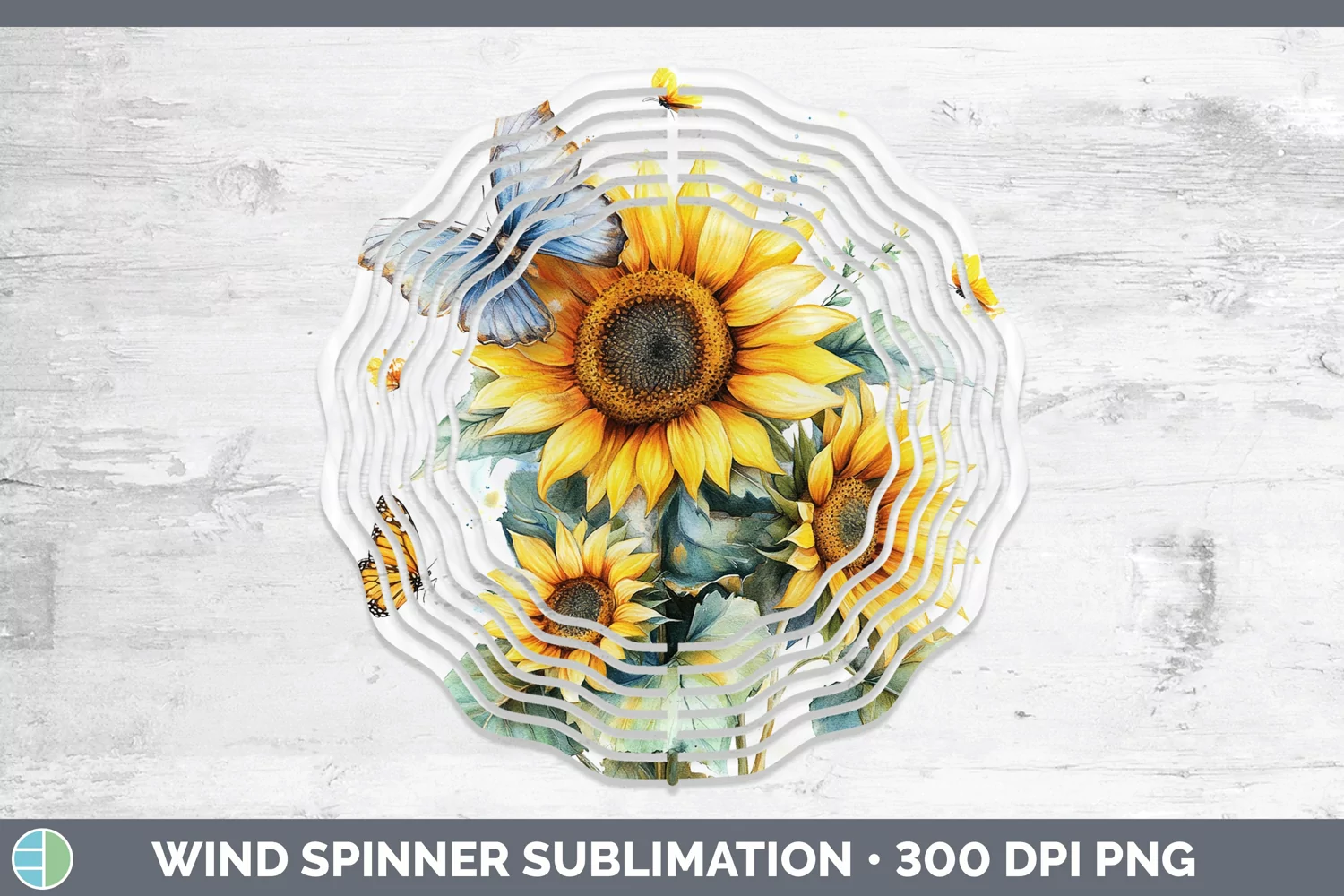 GorgeousWatercolor Wind Spinner design.