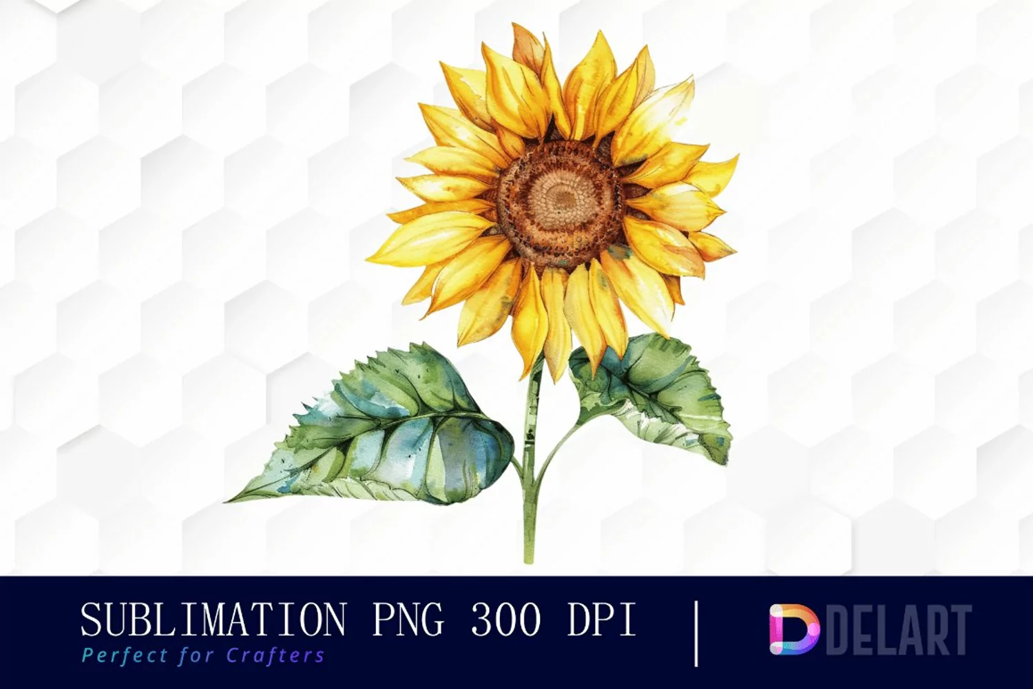 Sunflower With Butterfly Illustration Clipart product image 1