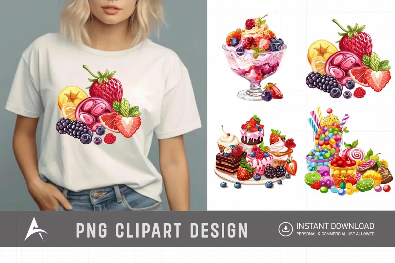 Watercolor Sweet Flavours Clipart product image 1