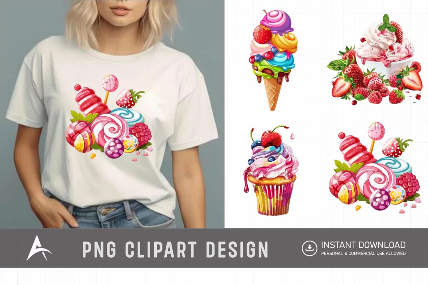Watercolor Sweet Flavours Clipart product image 1