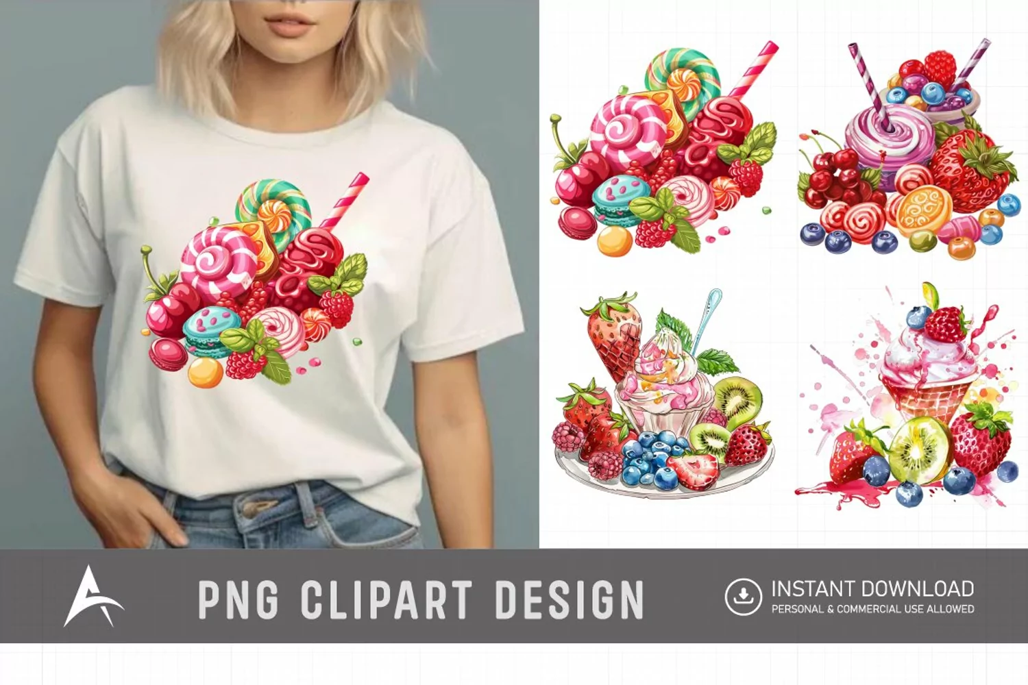 Watercolor Sweet Flavours Clipart product image 1