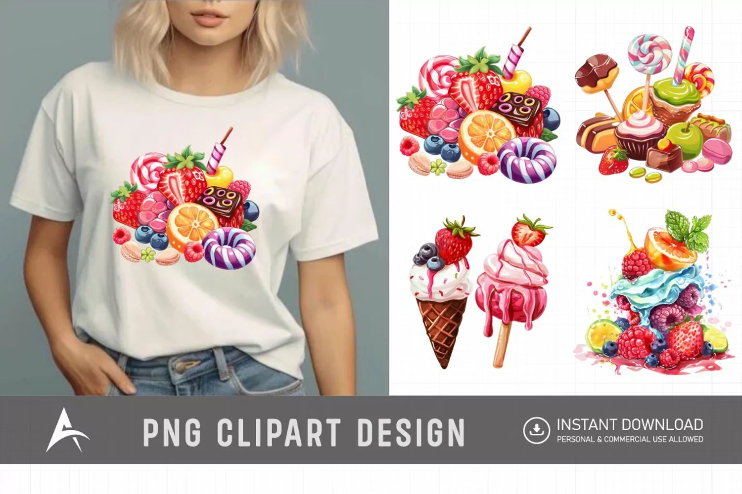 Watercolor Sweet Flavours Clipart product image 1