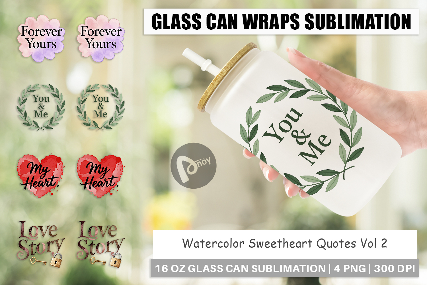 Sweetheart Quotes Glass Can product image 1