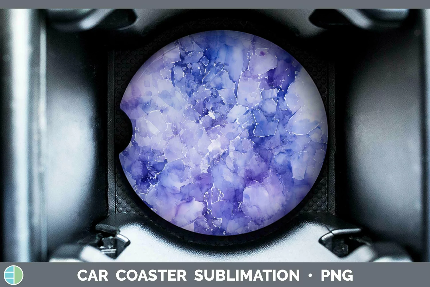 GorgeousWatercolor Car Coaster design.