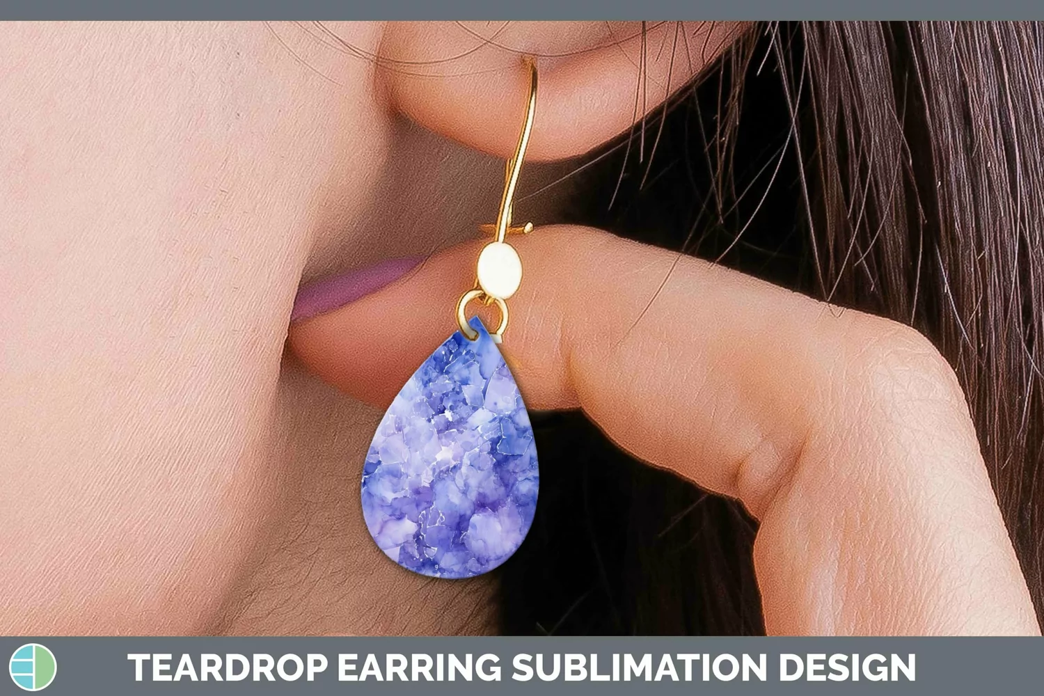 GorgeousWatercolor Teardrop Earrings design.