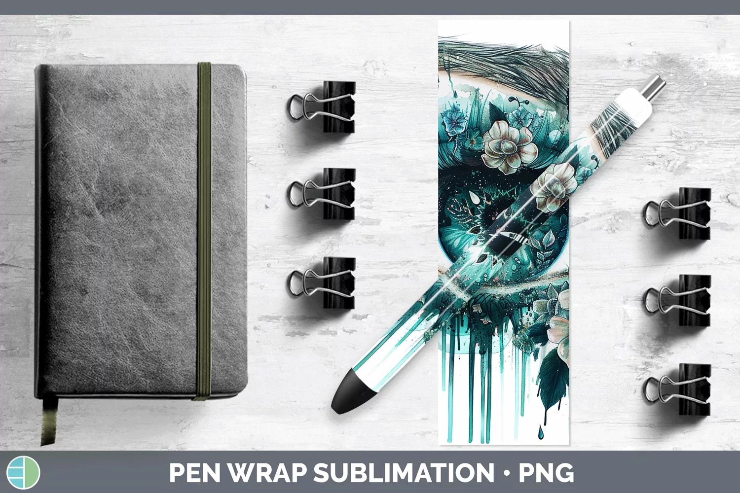 GorgeousWatercolor Pen Wrap design.