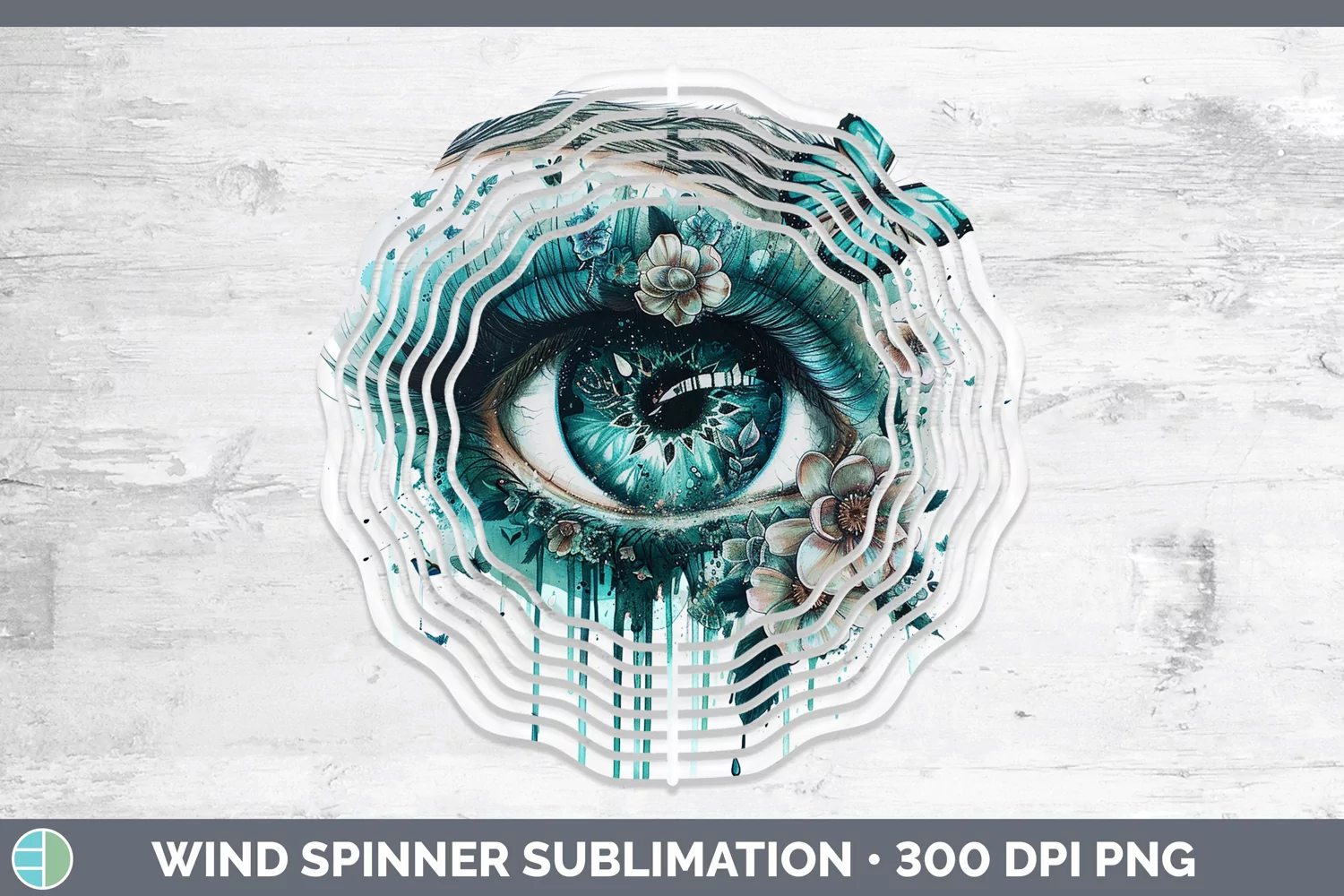 GorgeousWatercolor Wind Spinner design.