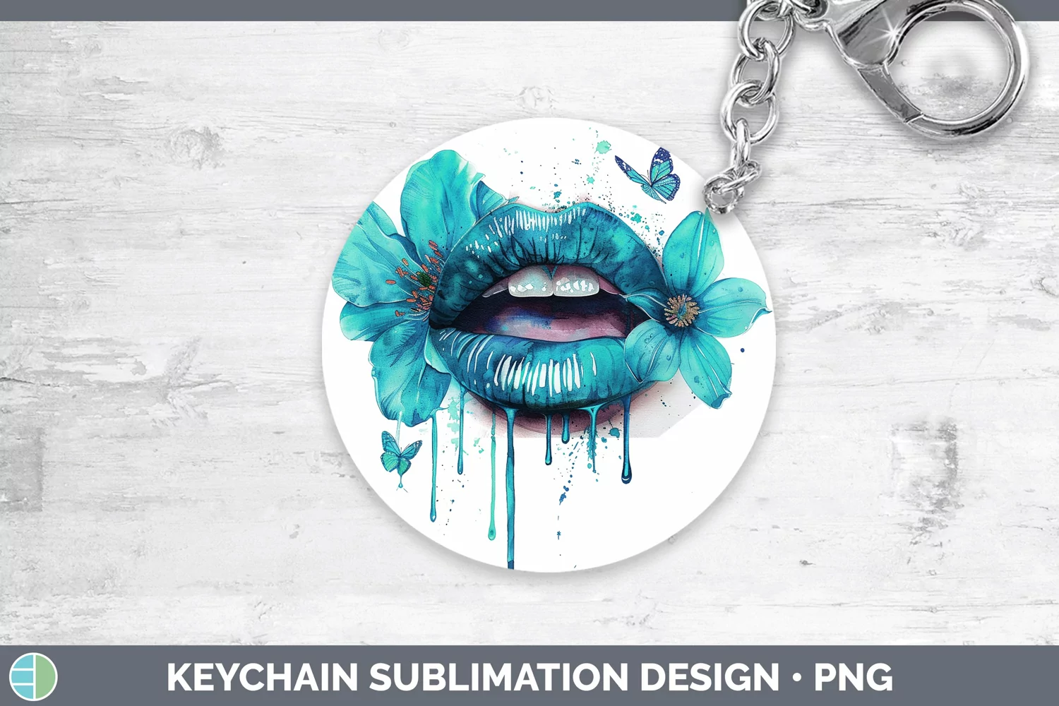 GorgeousWatercolor Keychain design.