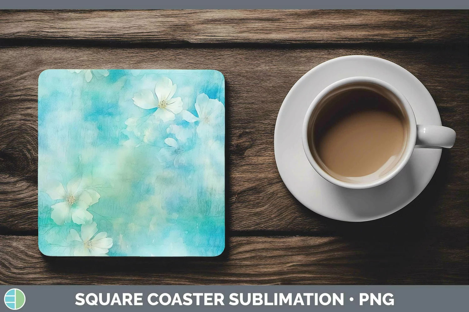 GorgeousWatercolor Square Coaster design.