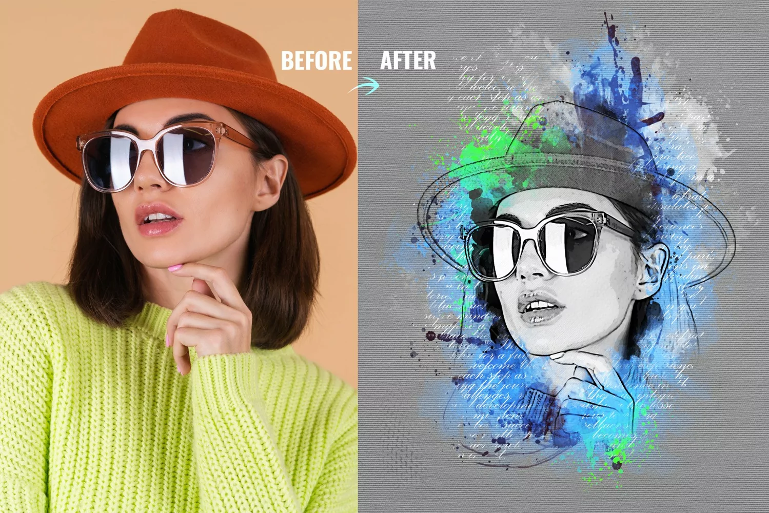 Watercolor Mixed Art Photo Effect product image 1