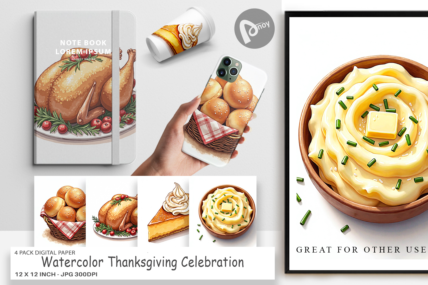 Thanksgiving Celebration Digital Paper product image 1