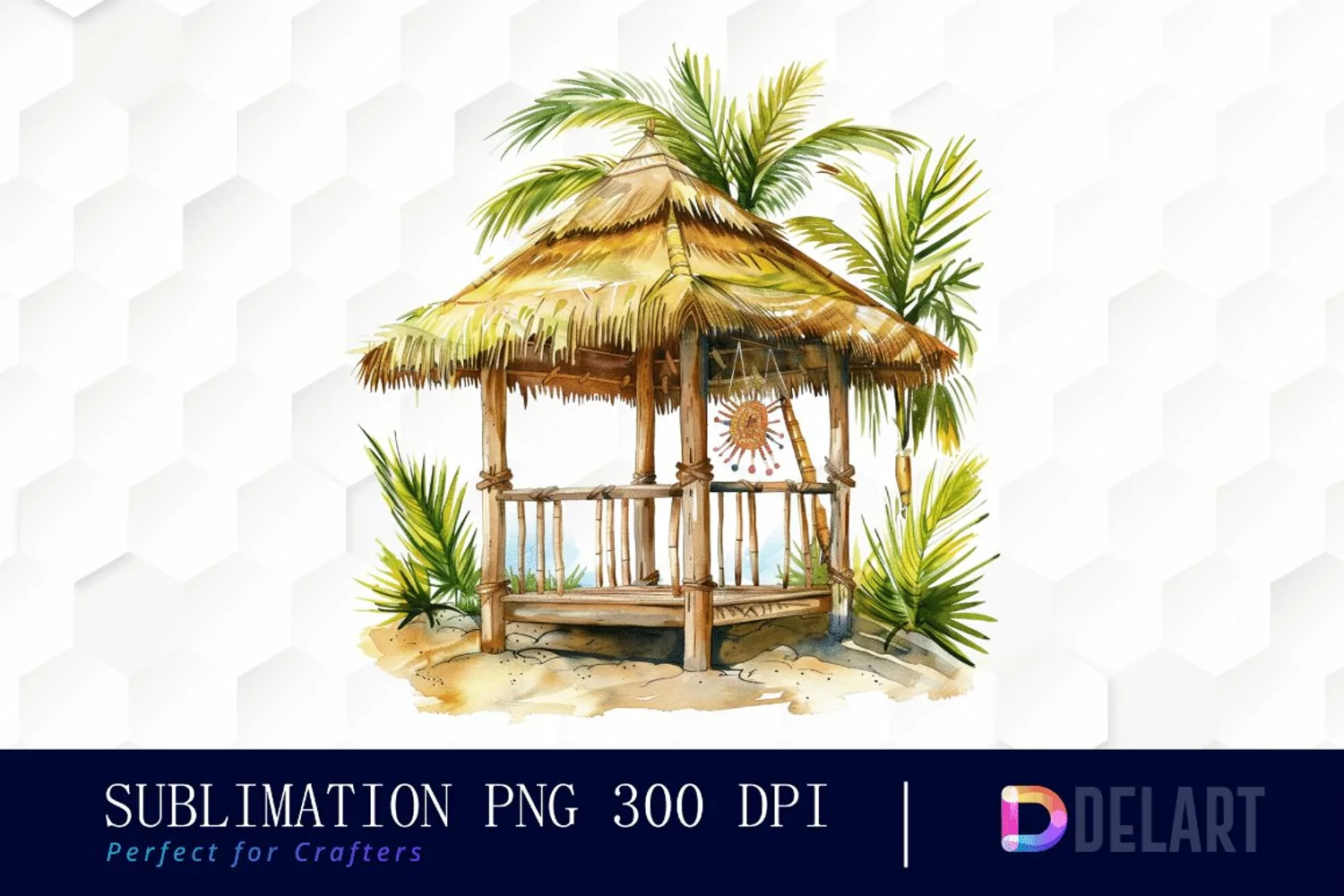 Tiki Hut Graphics Clipart product image 1