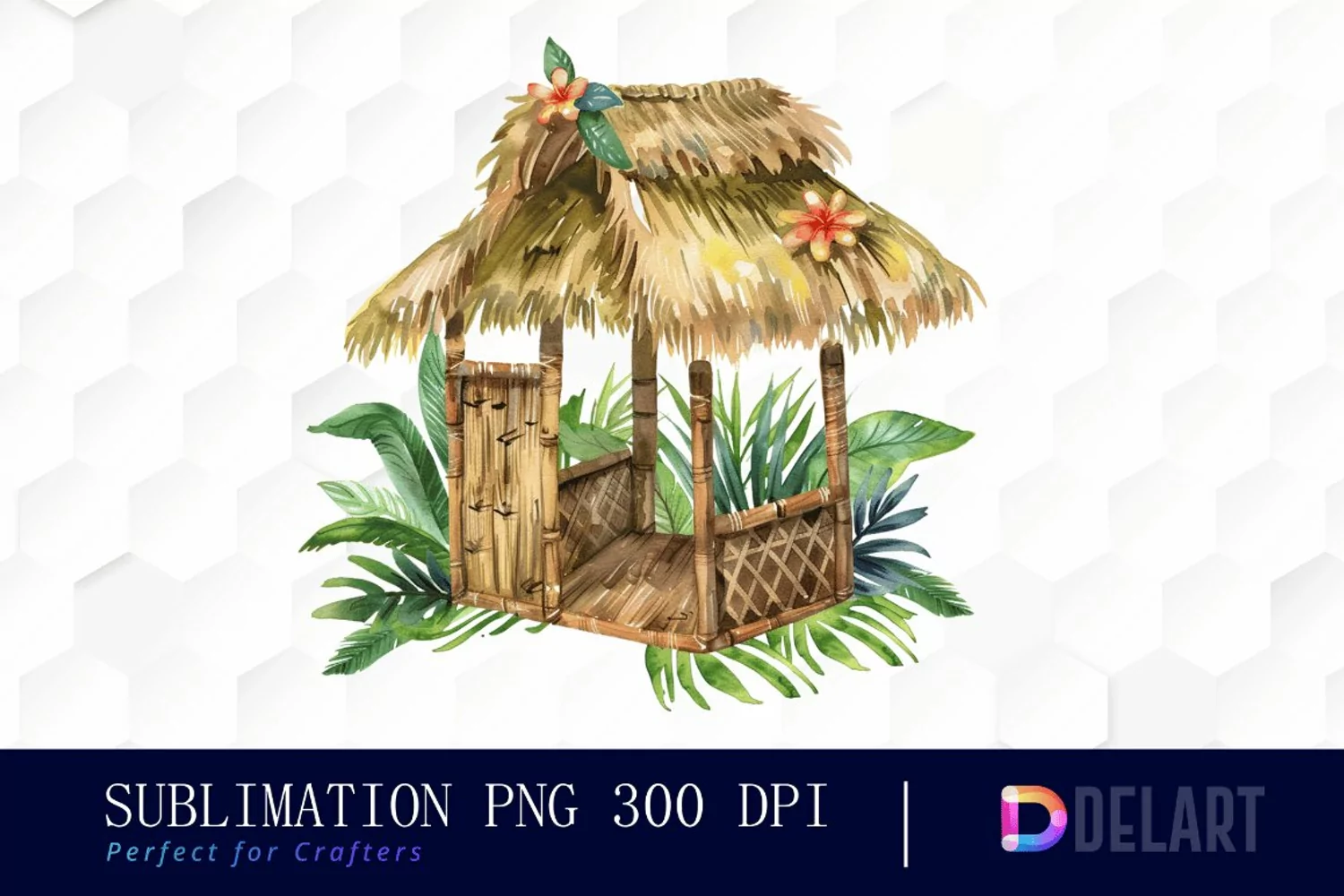 Tiki Hut Illustration Clipart product image 1