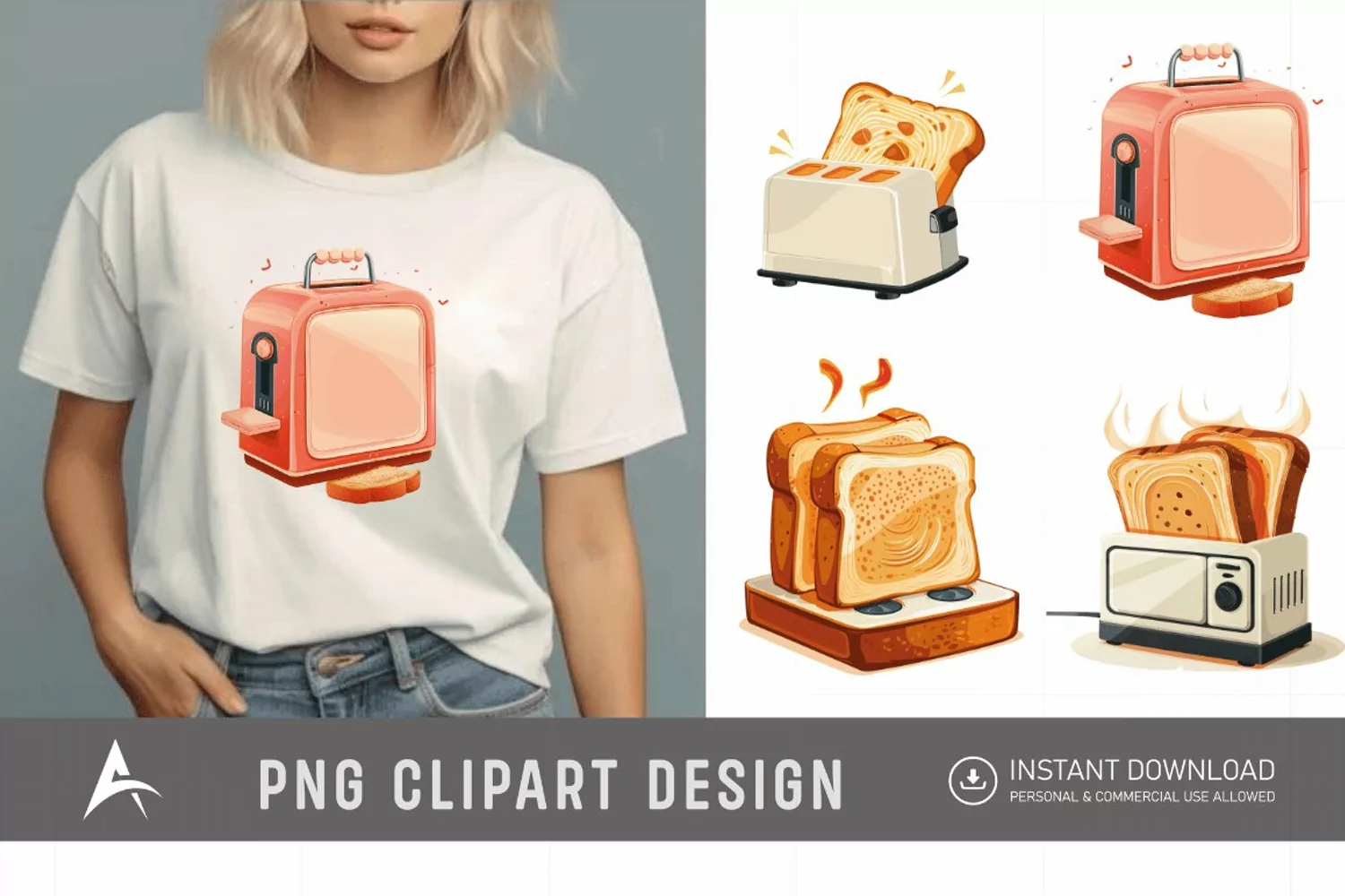 Watercolor Toaster Clipart product image 1