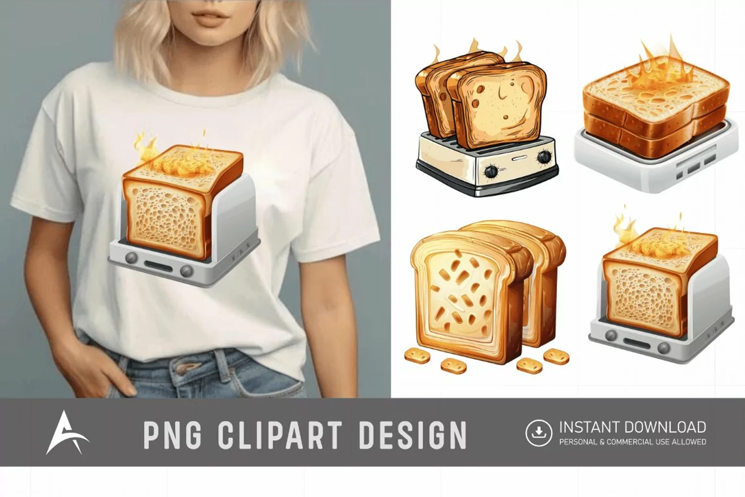 Watercolor Toaster Clipart product image 1