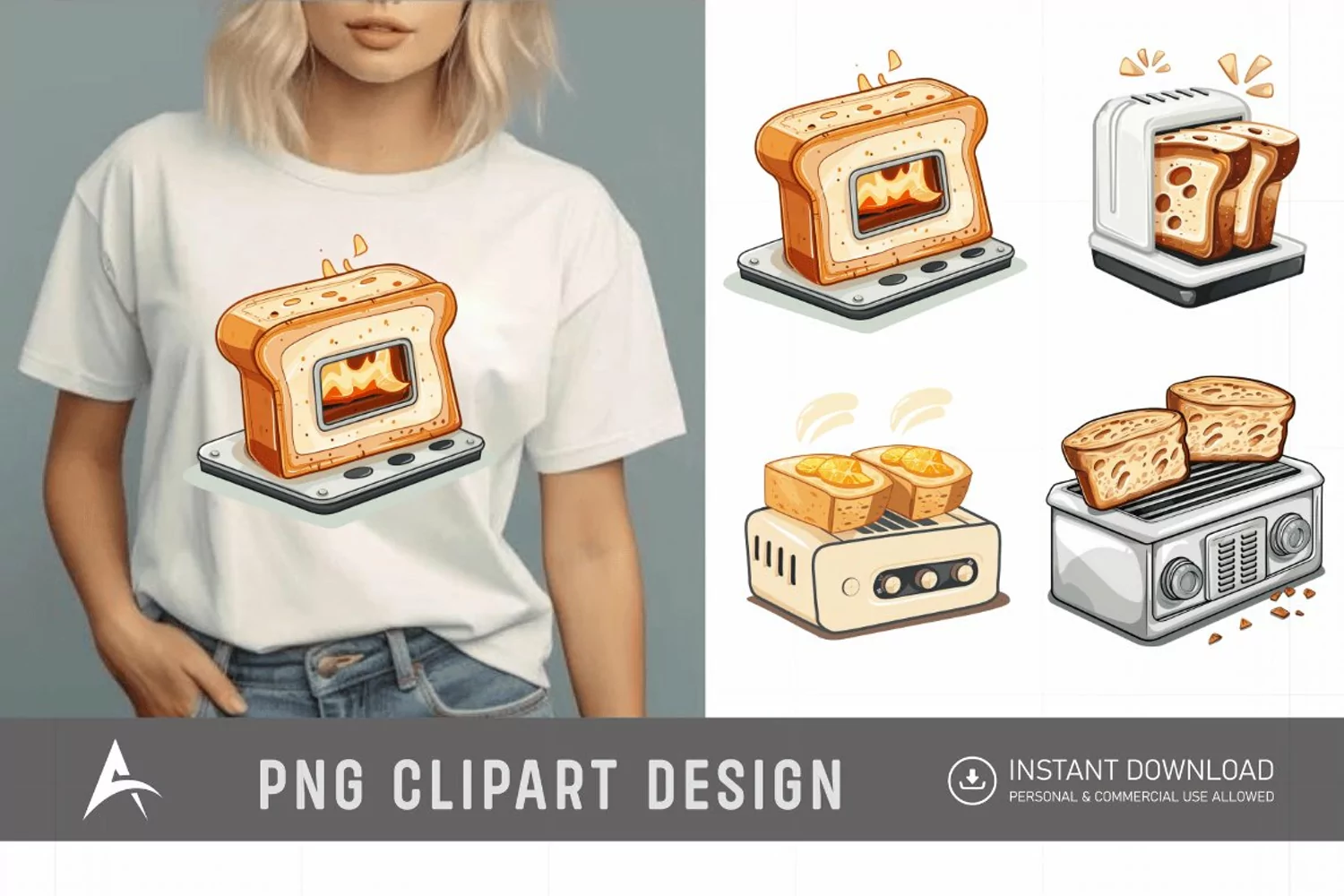 Watercolor Toaster Clipart product image 1
