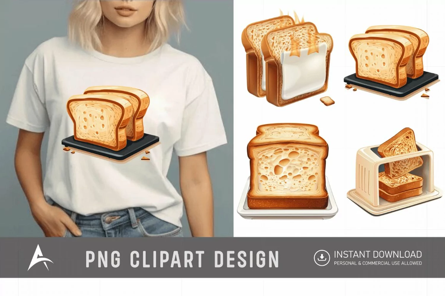 Watercolor Toaster Clipart product image 1