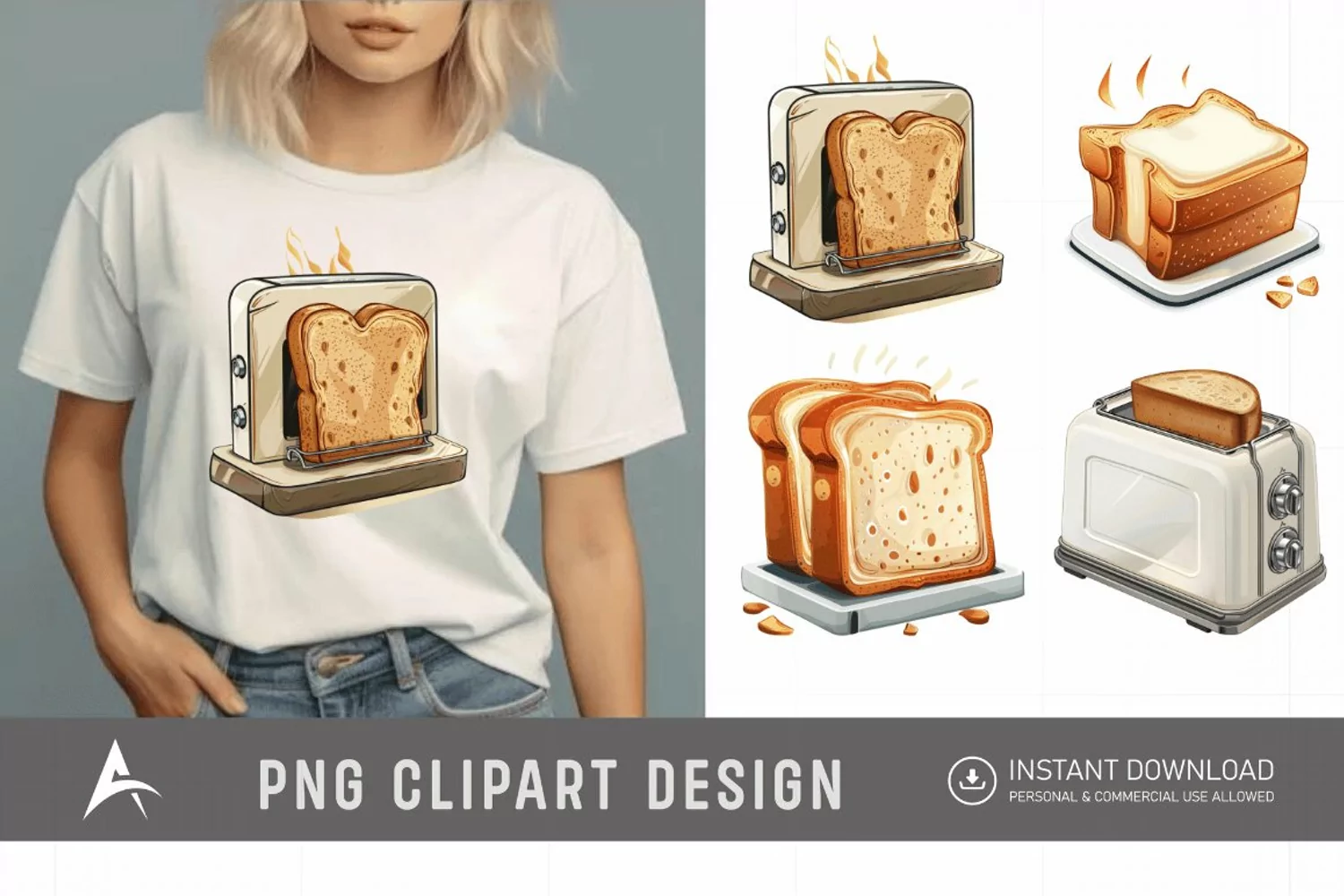 Watercolor Toaster Clipart product image 1