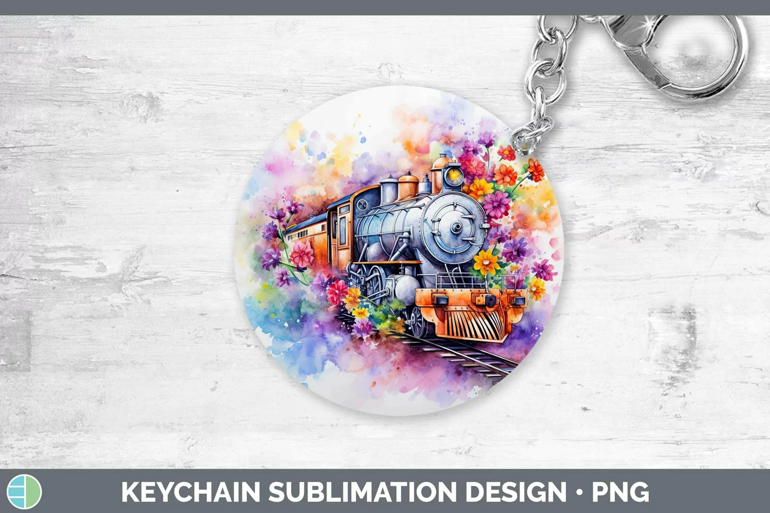 GorgeousWatercolor Keychain design.