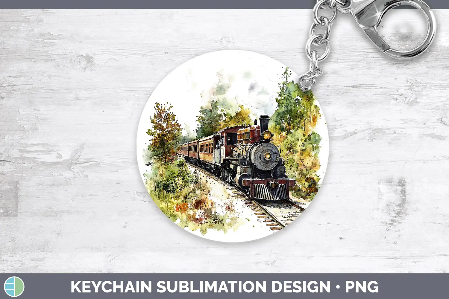 GorgeousWatercolor Keychain design.