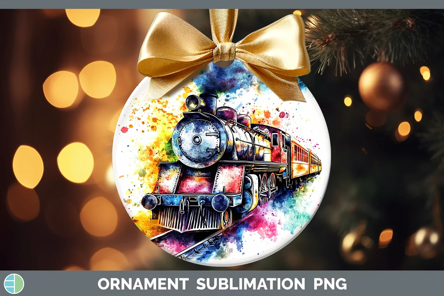 GorgeousWatercolor Ornament design.