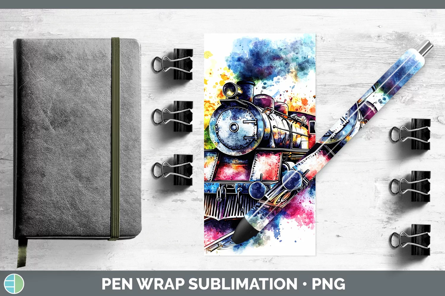 GorgeousWatercolor Pen Wrap design.